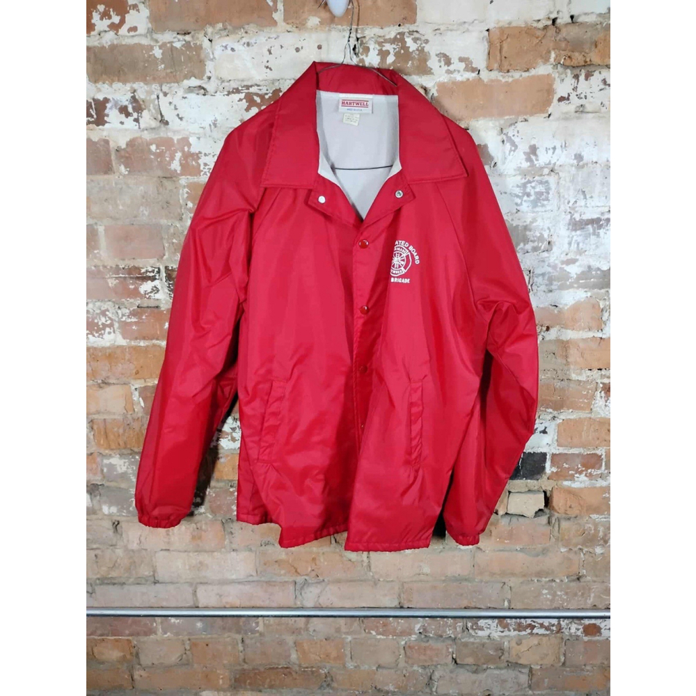 Vtg‎ Red Windbreaker Jacket Hartwell Swingster L